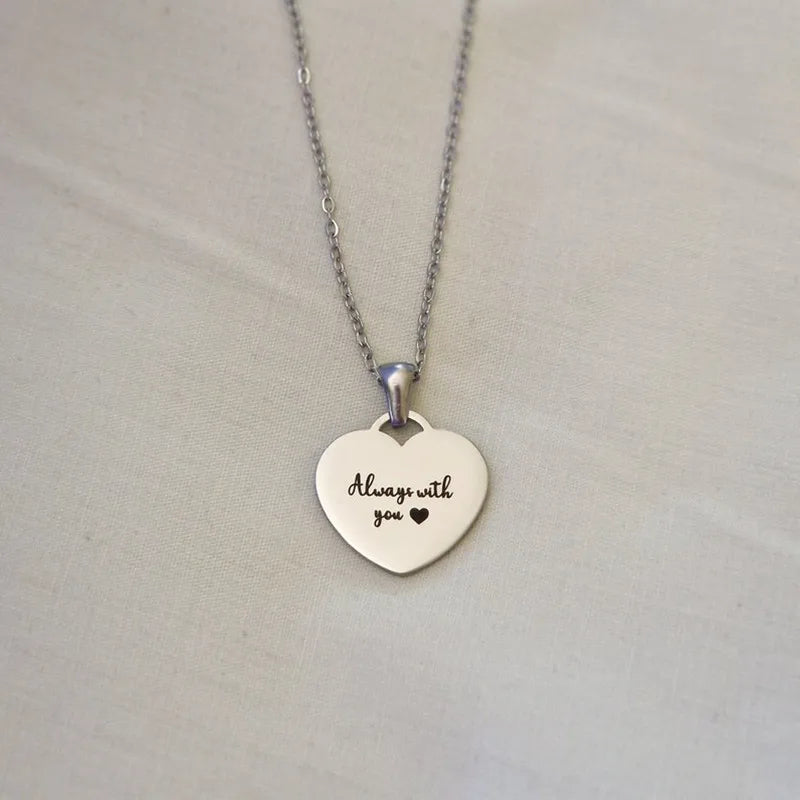Engraved Heart Necklace