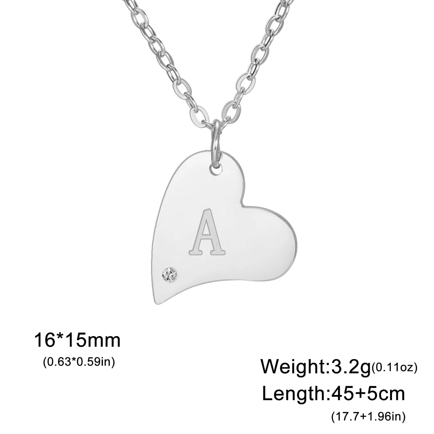 Love Heart Pendant A-Z