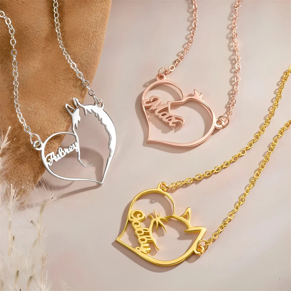 Pet Memorial Heart Necklace
