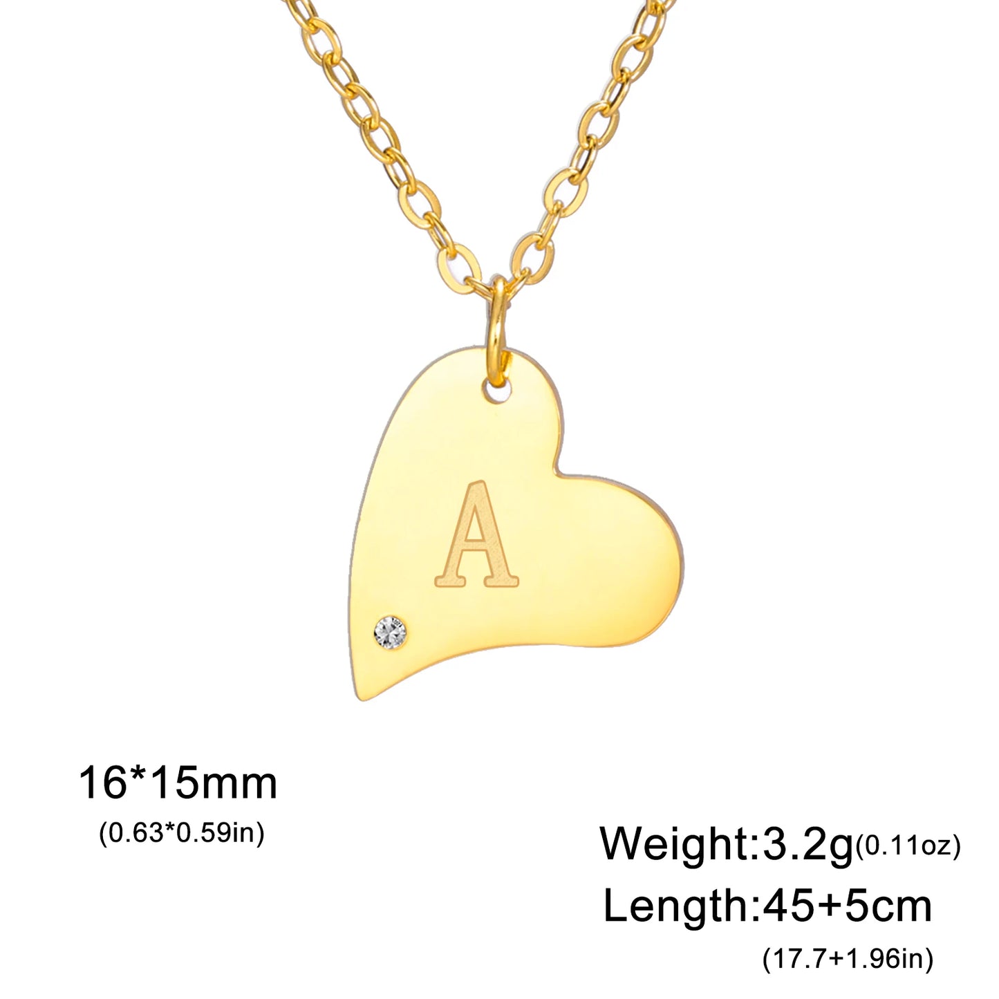 Love Heart Pendant A-Z