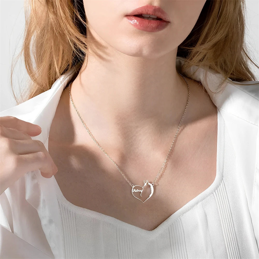 Pet Memorial Heart Necklace