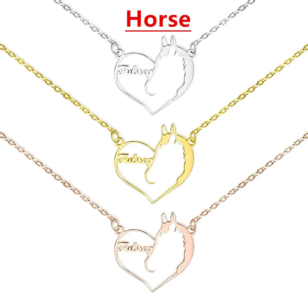 Pet Memorial Heart Necklace