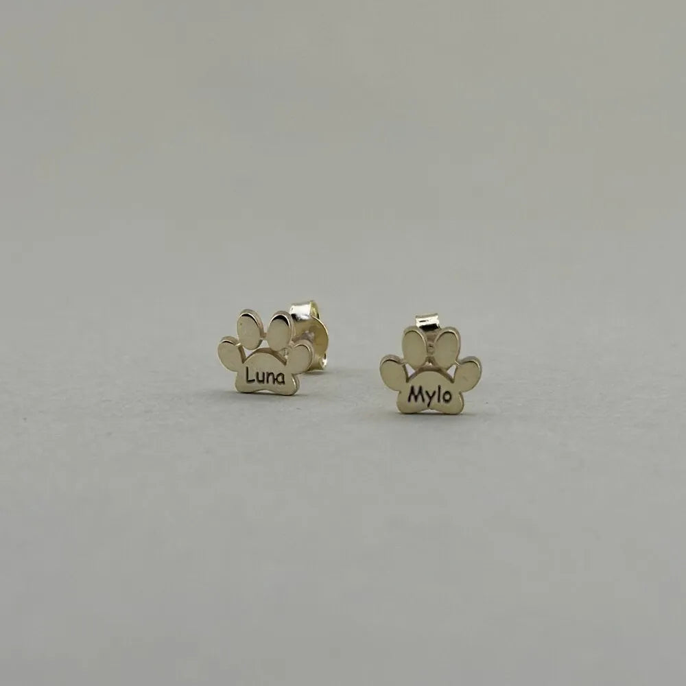 Paw Print Stud Earring