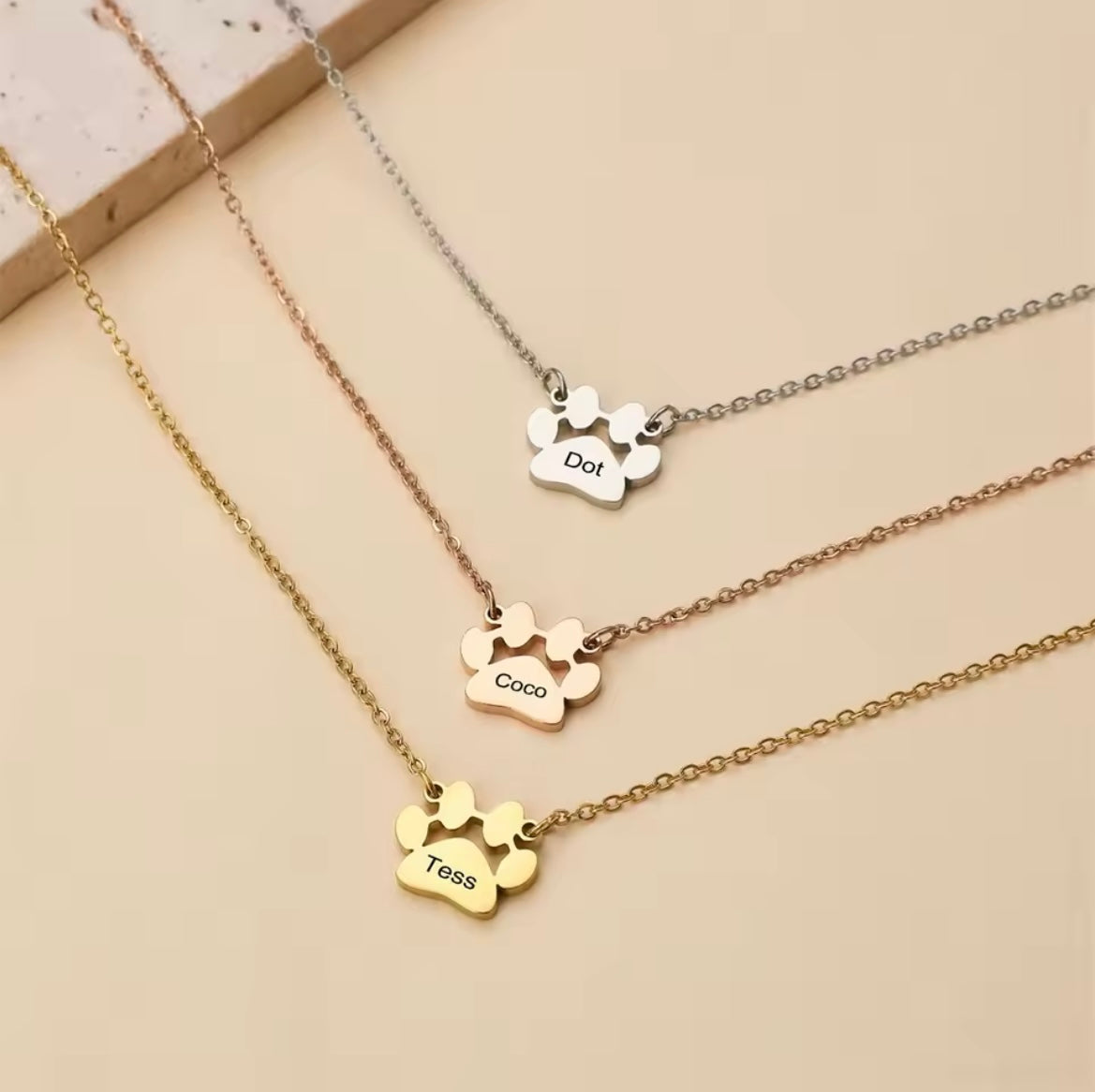 Paw Print Necklace
