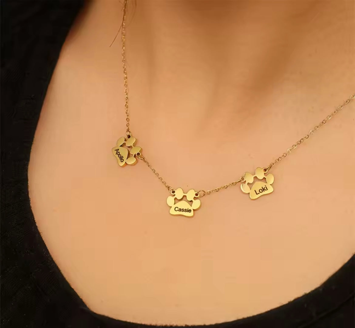 Paw Print Necklace